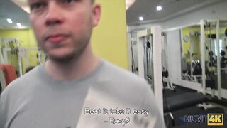 Man for money let stranger fuck his slutty girlfriend in gym