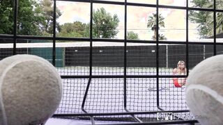 Stepbro Gives Tennis Lesson To Horny Stepsis